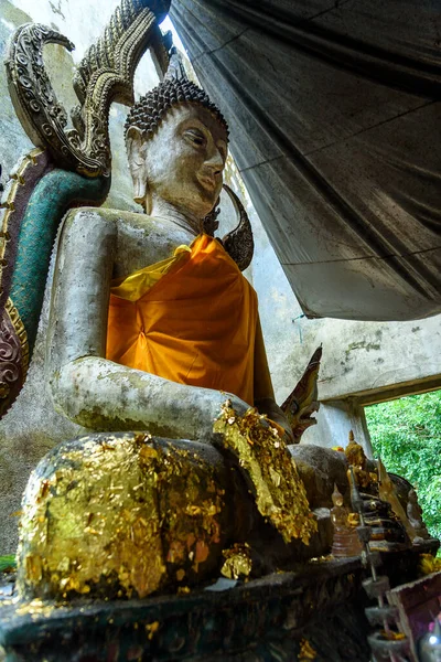 Wat Somdet Old Templo Tailandês Foi Abandonado Está Localizado Selva — Fotografia de Stock