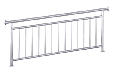 Paslanmaz çelik korkuluklar 10 derecelik eğimle izole edilmiş..