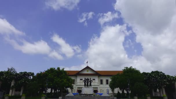 Time Lapse Three Kings Monument Tayland Chiang Mai Şehrinin Bir — Stok video