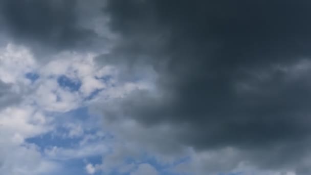 Time Lapse Mooie Moties Witte Wolken Blauwe Lucht Achtergrond Video — Stockvideo