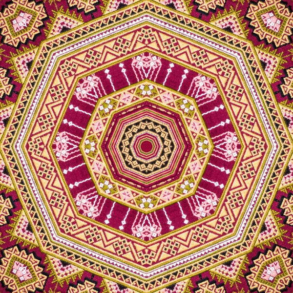 Seamless Kaleidoscope Endless Pattern Ceramic Tile Wallpaper Linoleum Textile Web — Stock Photo, Image