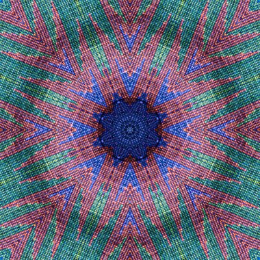 Kusursuz kaleydoskop ya da seramik fayans, duvar kağıdı, muşamba, tekstil, web sayfası arka planı için sonsuz desen kullanılır. Çizgili elementlerden geometrik yineleniyor