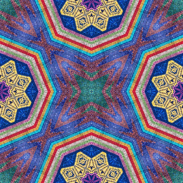 Nahtloses Kaleidoskop Oder Endlose Muster Für Keramikfliesen Tapeten Linoleum Textilien — Stockfoto
