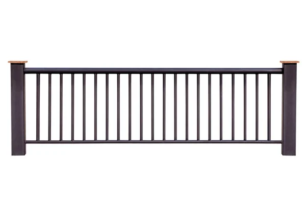 Steel Railing Isolated White Background Clipping Path — Stock Photo, Image