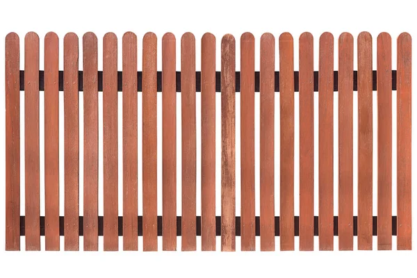 Wooden Fence Isolated White Background Clipping Path — Stock Photo, Image