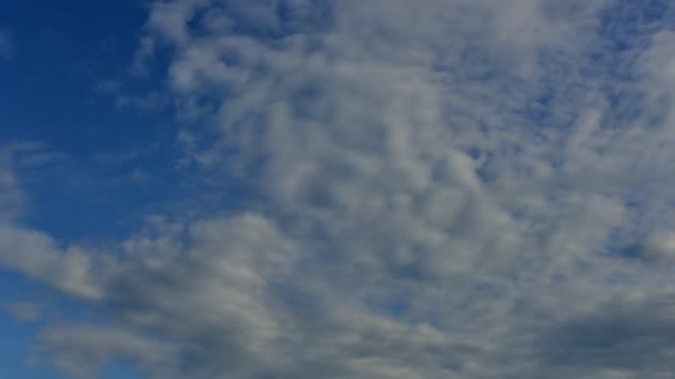 4K时光流逝 蓝天背景上美丽的运动白云 蓬松的白云蓝天的视频镜头时间差 — 图库视频影像