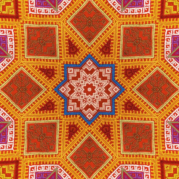 Seamless Kaleidoscope Endless Pattern Ceramic Tile Wallpaper Linoleum Textile Web — Stock Photo, Image