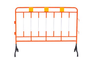 Turuncu çelik bariyer.