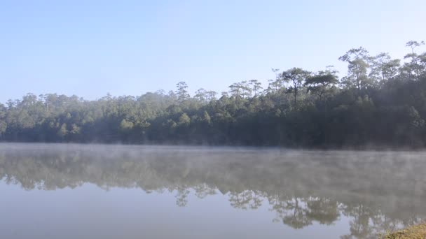brouillard sur un lac .