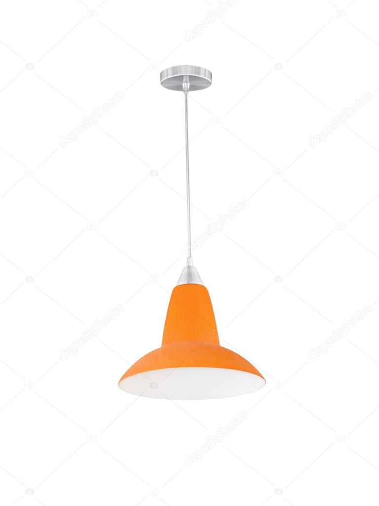 Orange hanging lamp