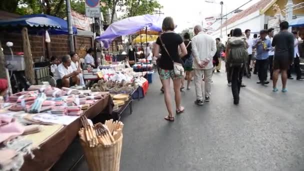 Walking street market. — Stock Video