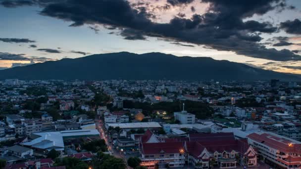Times lapse Chiang mai downtown. — Stock Video