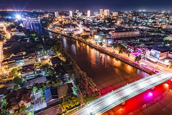 Chiang mai paisaje urbano del centro . — Foto de Stock