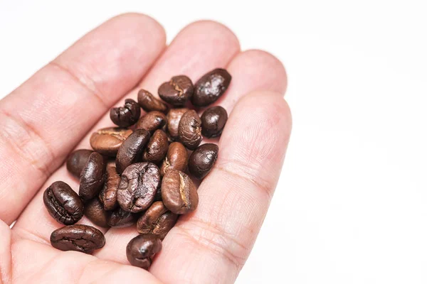 Nahaufnahme Kaffeebohnen. — Stockfoto