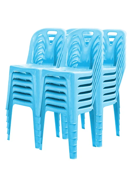 Пластиковые стулья . — стоковое фото