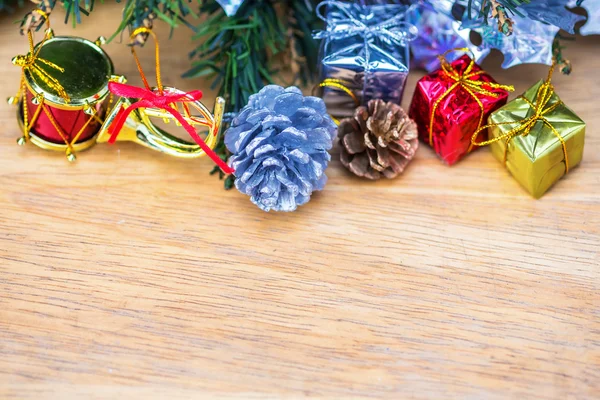 Jul dekorationer bakgrund. — Stockfoto
