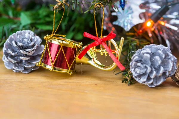 Jul dekorationer bakgrund. — Stockfoto