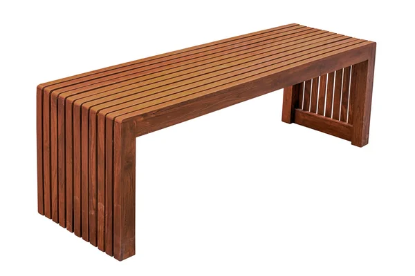 Houten bench geïsoleerd . — Stockfoto