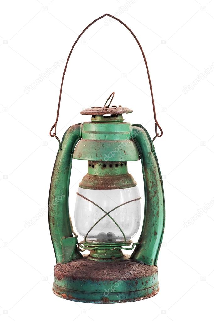 Old lantern isolated.