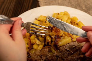 Kırmızı denizyıldızı yüzeyi dokusu yakın - seçici odak.