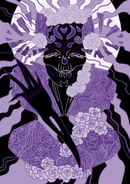 Bir sonraki anda ne olacağını asla bilemezsin, ama şimdilik, anın tadını çıkar ve maskeni çıkarma. Çiçekli kadın. ...