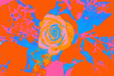 Afişler ve web sayfaları için dokulu arka planlar, oyunlar vs. Renkli arka planlar, yinelenen çiçek temalı.