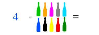 Basit matematiksel hesaplamalar, toplama, çıkarma, çarpma ve bölme. Renkli nesnelerle aritmetik hesaplamalar. Çözülecek sorunlar.