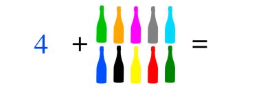 Basit matematiksel hesaplamalar, toplama, çıkarma, çarpma ve bölme. Renkli nesnelerle aritmetik hesaplamalar. Çözülecek sorunlar.