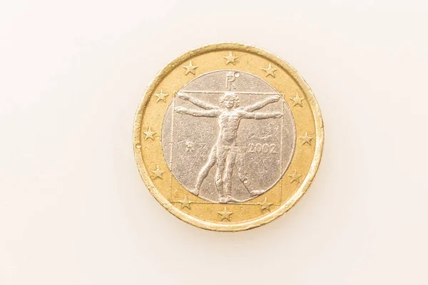 Euromunten Euro Eurocent Witte Achtergrond Munten Met Waterdruppels — Stockfoto