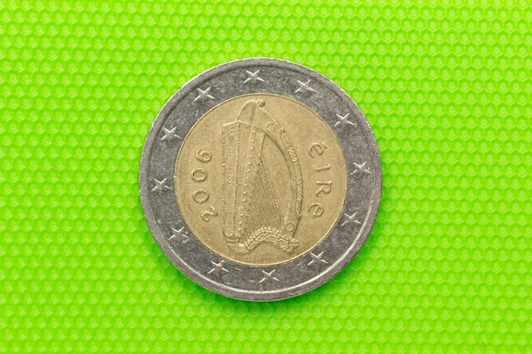 Offizielle Zwei Euro Münze Der Europäischen Wirtschaftsgemeinschaft Legales Zahlungsmittel Metallmünze — Stockfoto