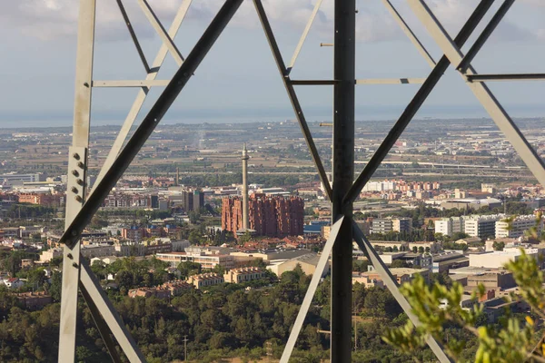 Vista Del Baix Llobregat Più Vicino Alla Città Barcellona Mar — Foto Stock