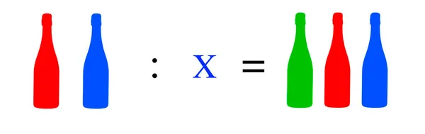 Einfache Mathematische Übungen Mit Farbigen Objekten Mathematische Rechenpraxis Mit Farbigen — Stockfoto