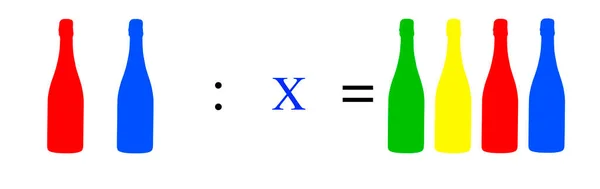 Ejercicios Matemáticos Simples Con Objetos Coloreados Prácticas Matemáticas Cálculo Con — Foto de Stock