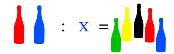 Einfache Mathematische Übungen Mit Farbigen Objekten Mathematische Rechenpraxis Mit Farbigen — Stockfoto