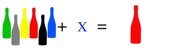Exercícios Matemáticos Simples Com Objetos Coloridos Prática Cálculo Matemático Com — Fotografia de Stock