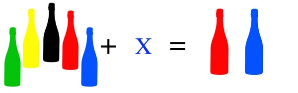 Exercícios Matemáticos Simples Com Objetos Coloridos Prática Cálculo Matemático Com — Fotografia de Stock