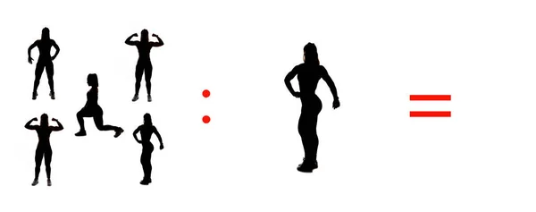 物体や人との単純な数学計算 算術計算の問題 数学を学ぶための簡単な減算 — ストック写真