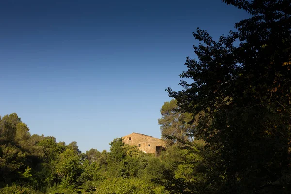 Torre Del Bisbe Casa Rural Las Montañas Collcerola Municipio Sant — Foto de Stock