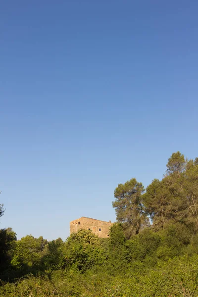 Torre Del Bisbe Collcerola Dağlarındaki Çiftlik Evi Barcelona Katalonya Spanya — Stok fotoğraf