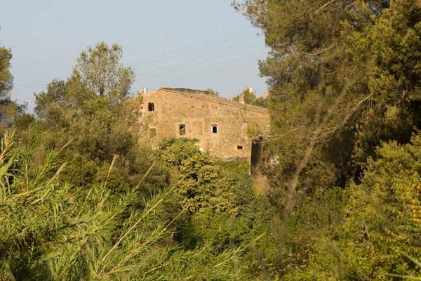 Torre Del Bisbe Casa Rural Las Montañas Collcerola Municipio Sant — Foto de Stock