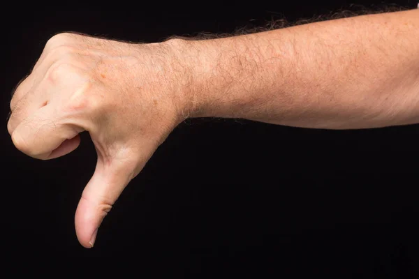 Zeichen Und Signale Die Mit Den Fingern Der Hand Eines — Stockfoto