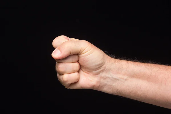 Zeichen Und Signale Die Mit Den Fingern Der Hand Eines — Stockfoto