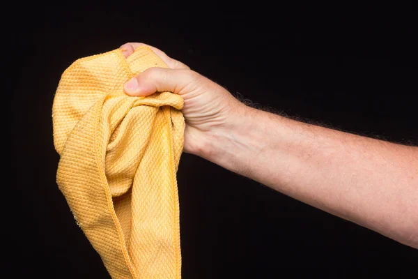 Cleaning Cloth One Hand Ready Start Disinfecting Cleaning House Ready — Stock Photo, Image