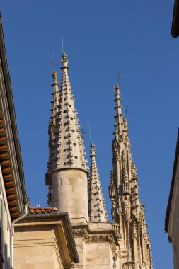 Burgos Katedrali, Burgos şehrinde, Camino de Santiago, Fransız Yolu üzerinde bir hac rotası. Gotik tarzı katedral.