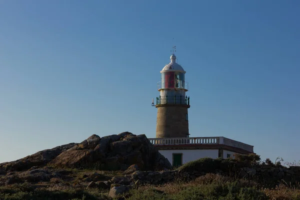 Corrubedo Leuchtturm Atlantik Galicien Spanien Leuchtturm Auf Einem Felsen Für — Stockfoto