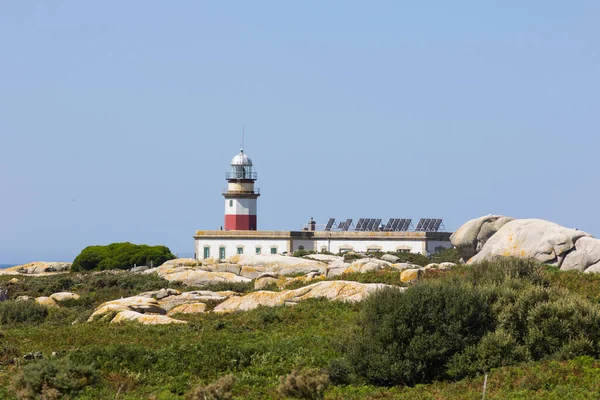 Farol Galiza Espanha Para Segurança Dos Navios Que Passam Longo — Fotografia de Stock