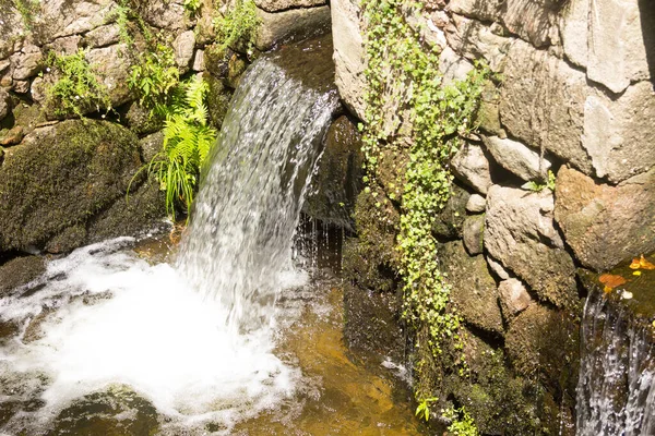 Piccole Cascate Cascate Natura Schiuma Generata Dalla Cascata Acqua Movimento — Foto Stock