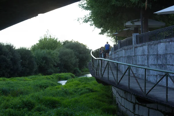 Trabajos Clásicos Ingeniería Puente Sobre Río Tranquilo — Foto de Stock