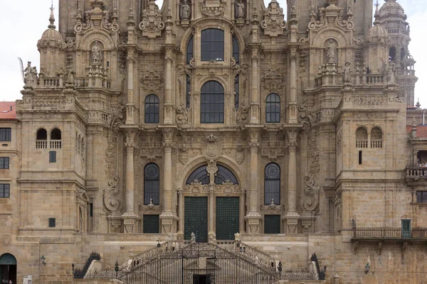 Gebouwen Torens Het Plaza Del Obradoiro Santiago Compostela Galicië Spanje — Stockfoto