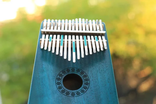 Kalimba Mbira Instrumento Musical Africano Kalimba Pequeno Tradicional Feito Tábua — Fotografia de Stock